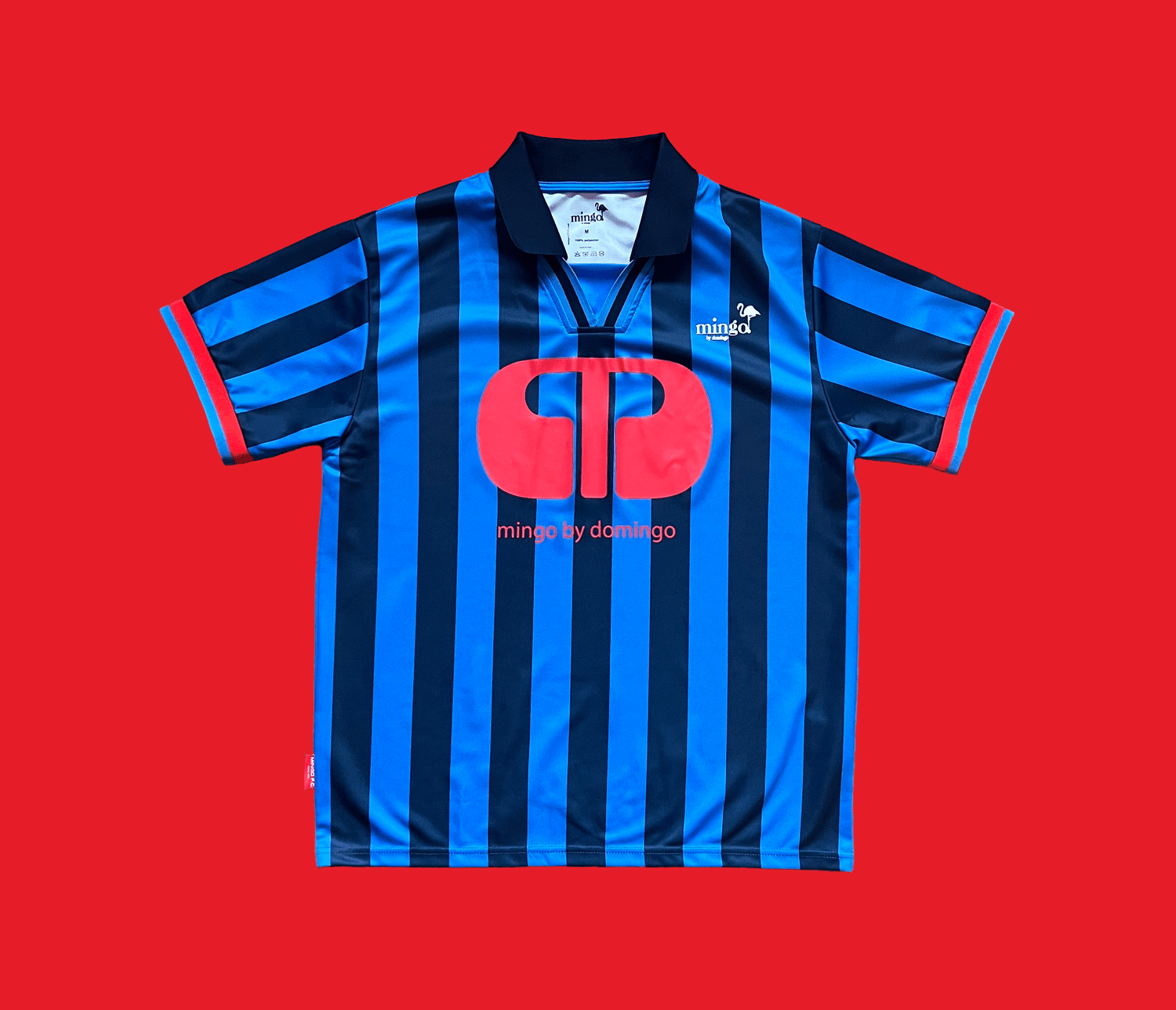 DOMINGO(ドミンゴ) striped soccer jersey. - blue — mingo by domingo.